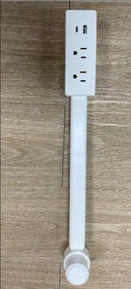 Durable plastic power strip extender with multiple outlet ports