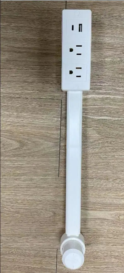 Durable plastic power strip extender with multiple outlet ports