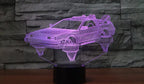 3D sci-fi car night light in seven colors, perfect for children's bedroom and study room decor