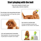 Pet Dog Toys Tennis Launcher Automatic Throwing Machine Pet Ball Throw Device 3/6/9M Section Emission with 3 Balls Dog Training