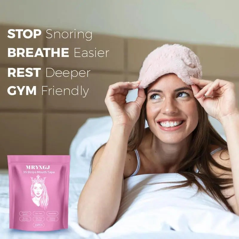 Mouth Tape for Sleeping, 35Pcs -One Month Supply, Mouth Tape, Pink, Gentle, Adhesion，Sports Accessories Outdoorfun Pain Free