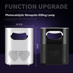 USB-powered mosquito killer lamp in black and white with silent inhalation fan and triple anti-escape technology