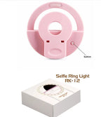 Mobile phone fill light with USB charging, adjustable brightness for selfies, video calls, and small jewelry shoots, perfect for content creators