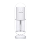 White humidifier with clear water tank on a white background