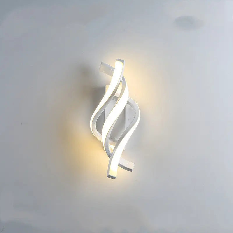 Modern Minimalist LED Lamp with Nordic Style, Available in White and Black for Bedroom and Home Decor