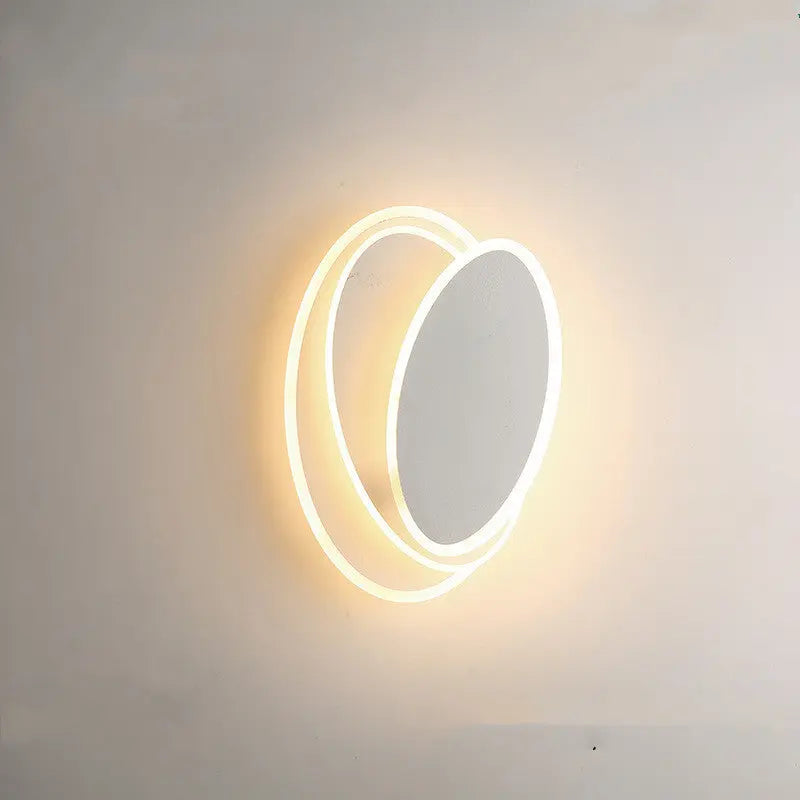 Modern Minimalist LED Lamp with Nordic Style, Available in White and Black for Bedroom and Home Decor