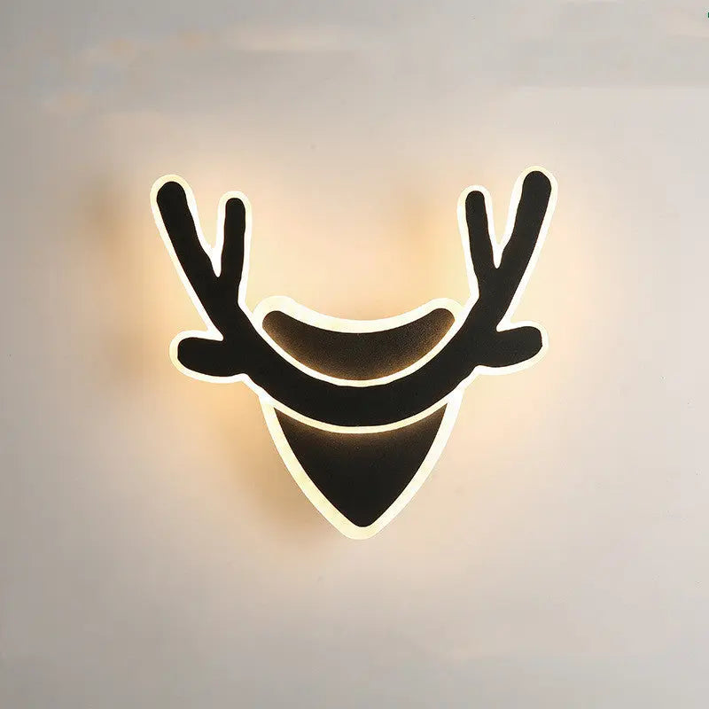 Modern Minimalist LED Lamp with Nordic Style, Available in White and Black for Bedroom and Home Decor