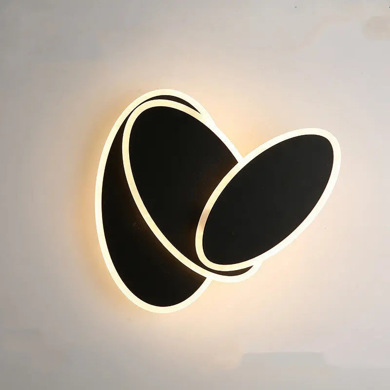 Modern Minimalist LED Lamp with Nordic Style, Available in White and Black for Bedroom and Home Decor