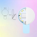 INELECTRON ™ - Mini Fill Light For Beauty Selfie Round Live Clip External LED Mini Small Q Mobile Phone Selfie Fill Light Inelectron Store