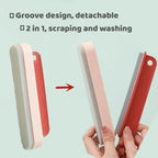 Multi-surface squeegee ideal for cleaning mirrors and sinks.