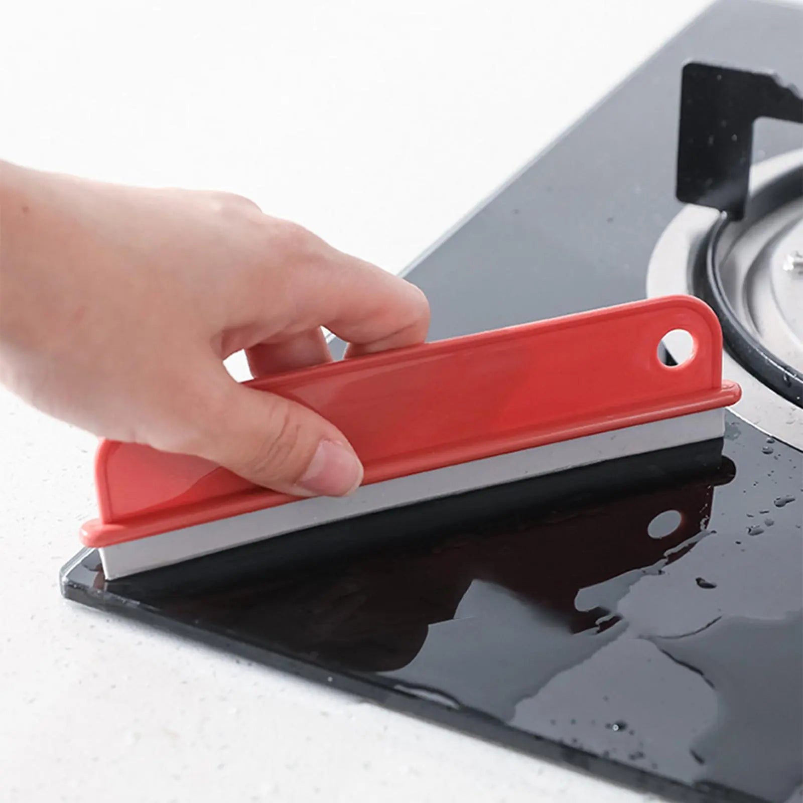 Pink sink cleaner squeegee for smooth and streak-free surfaces