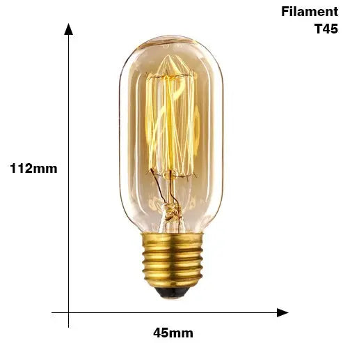 Retro Edison filament bulb with transparent glass and dimmable feature, available in various shapes like ST64, A19, G80 for vintage home lighting