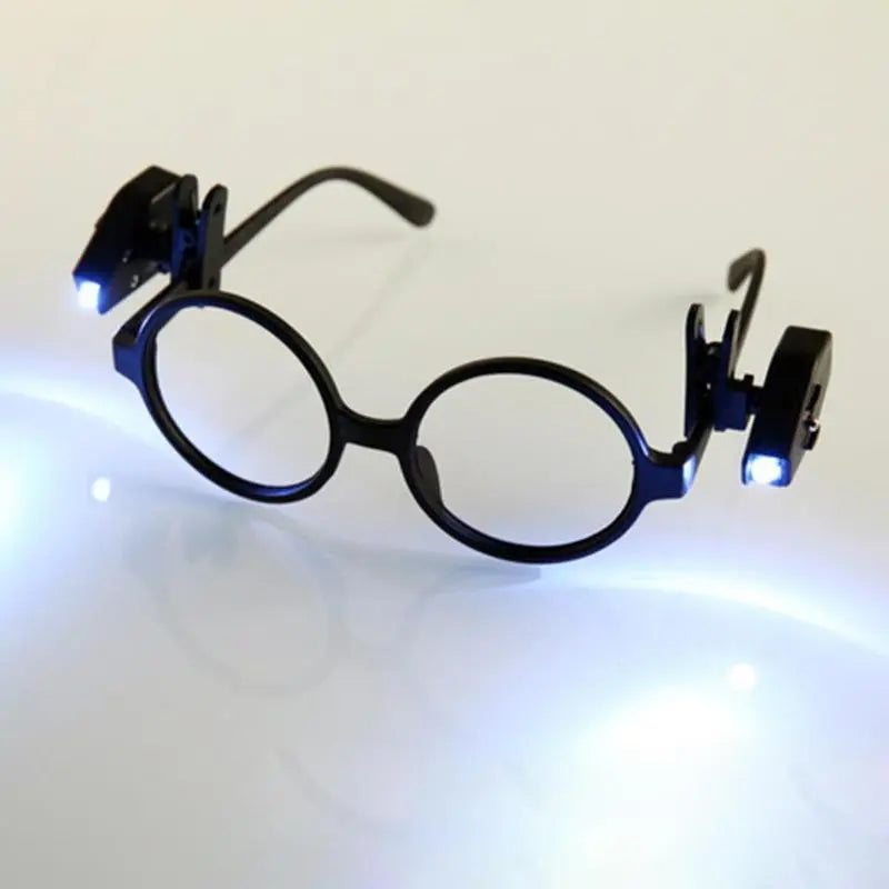Mini LED flashlight clip-on light for eyeglasses, adjustable 360° light for hands-free illumination during reading or tasks