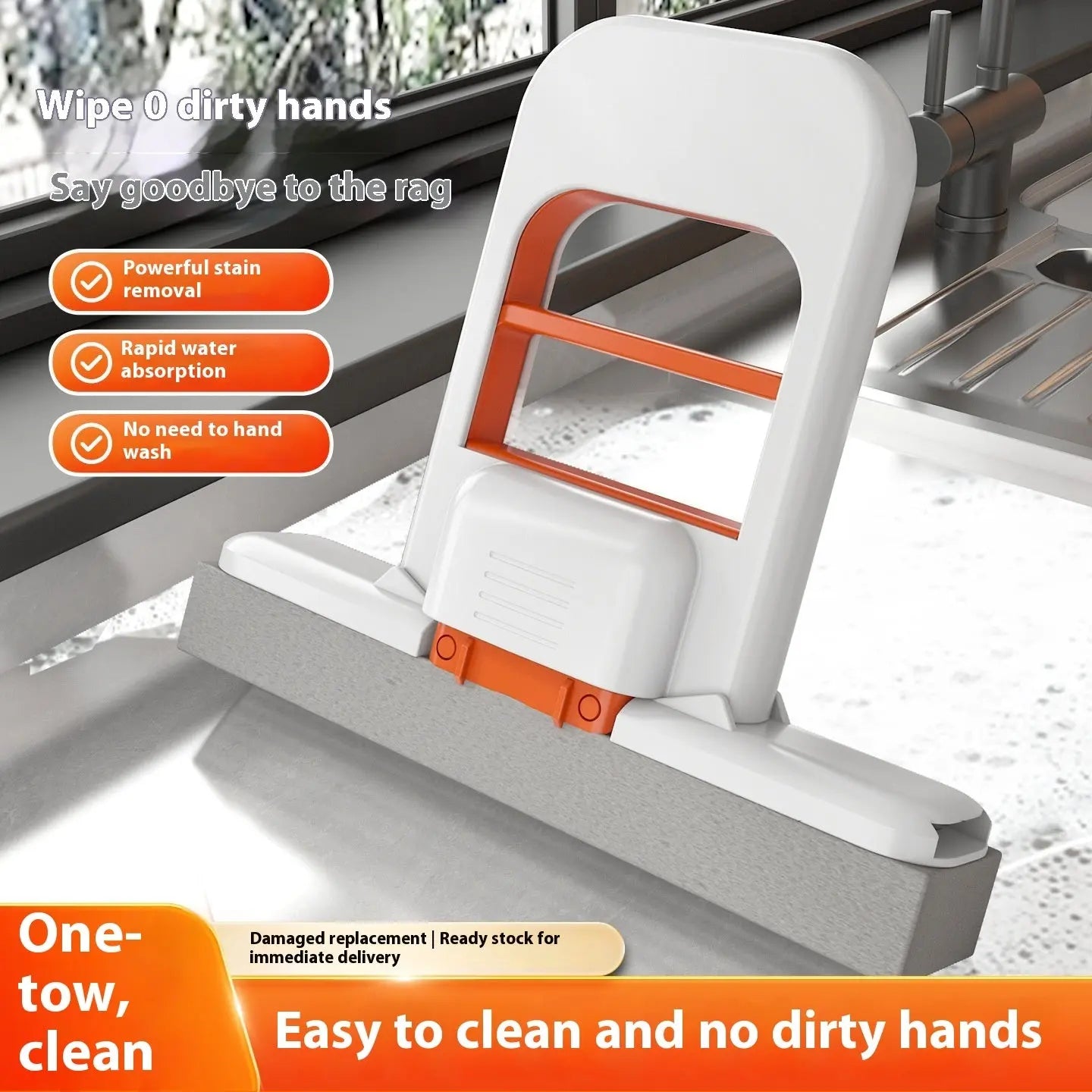 Folding Durable Hand Wash Mini Wipe Mop Inelectron Store