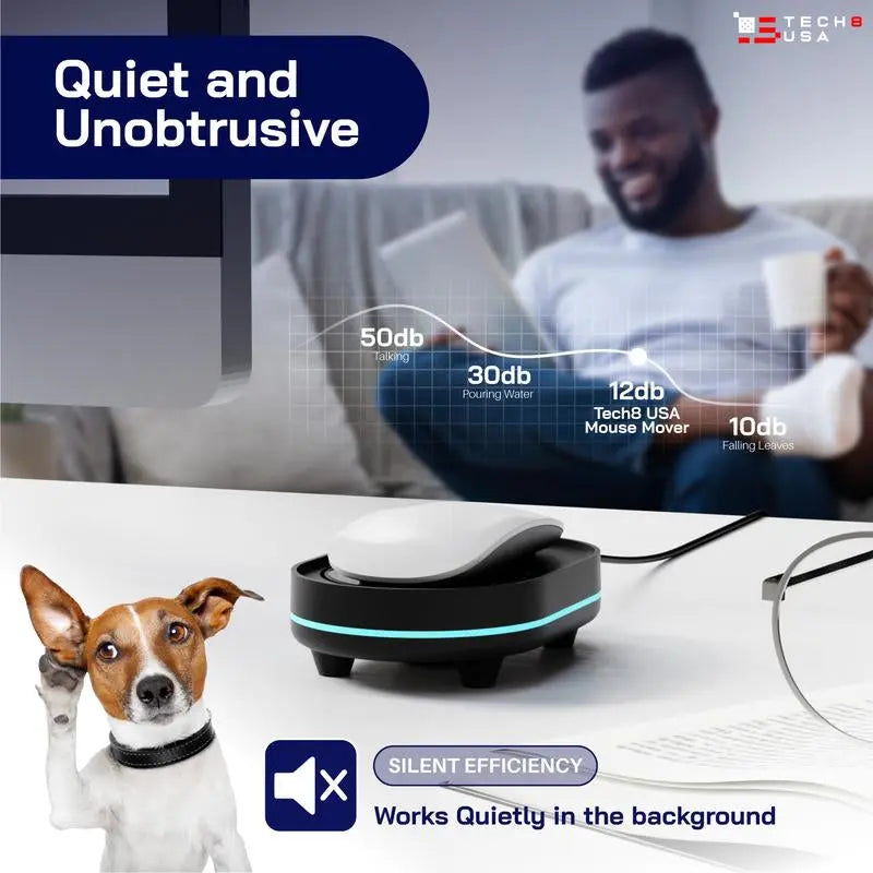 Mouse Mover Pad, Jiggler, Keeps PC Active, Undetectable, No Software, Moves Mouse Randomly Automatically, Made in the USA with US and Imported Parts