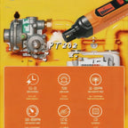 Close-up of gas leak detection device with AAA batteries and case