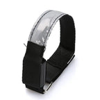 LED luminous arm band for running, outdoor sports, and festivals with adjustable size, multiple light modes, and replaceable batteries for maximum visibility and safety