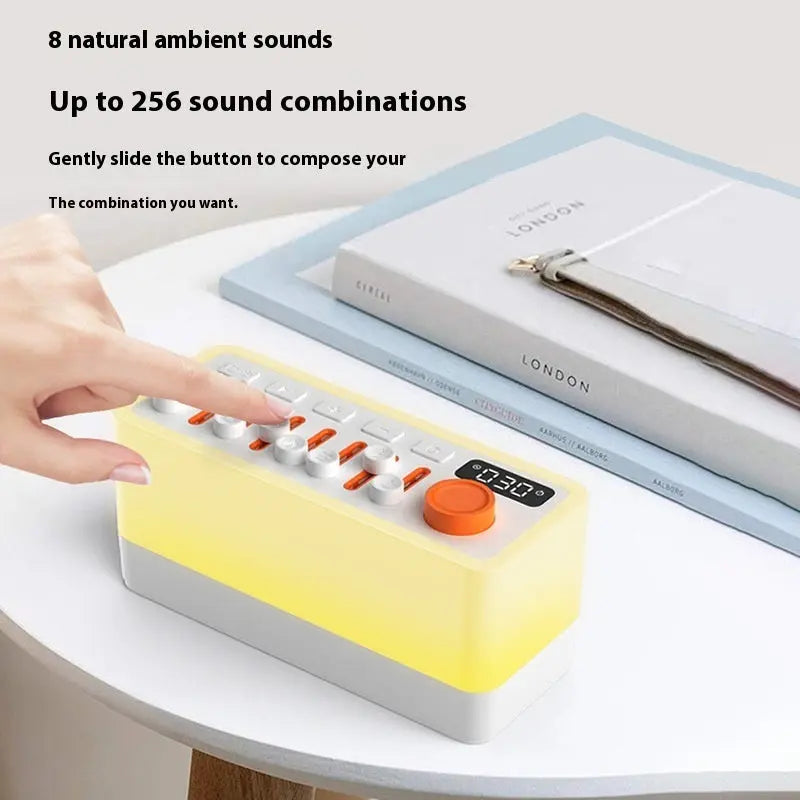 White Noise Sleep Sound Machine DIY Bluetooth-compatible Stereo Light RGB Seven-color Atmosphere Night Light - Inelectron Store