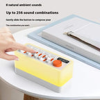 White Noise Sleep Sound Machine DIY Bluetooth-compatible Stereo Light RGB Seven-color Atmosphere Night Light - Inelectron Store