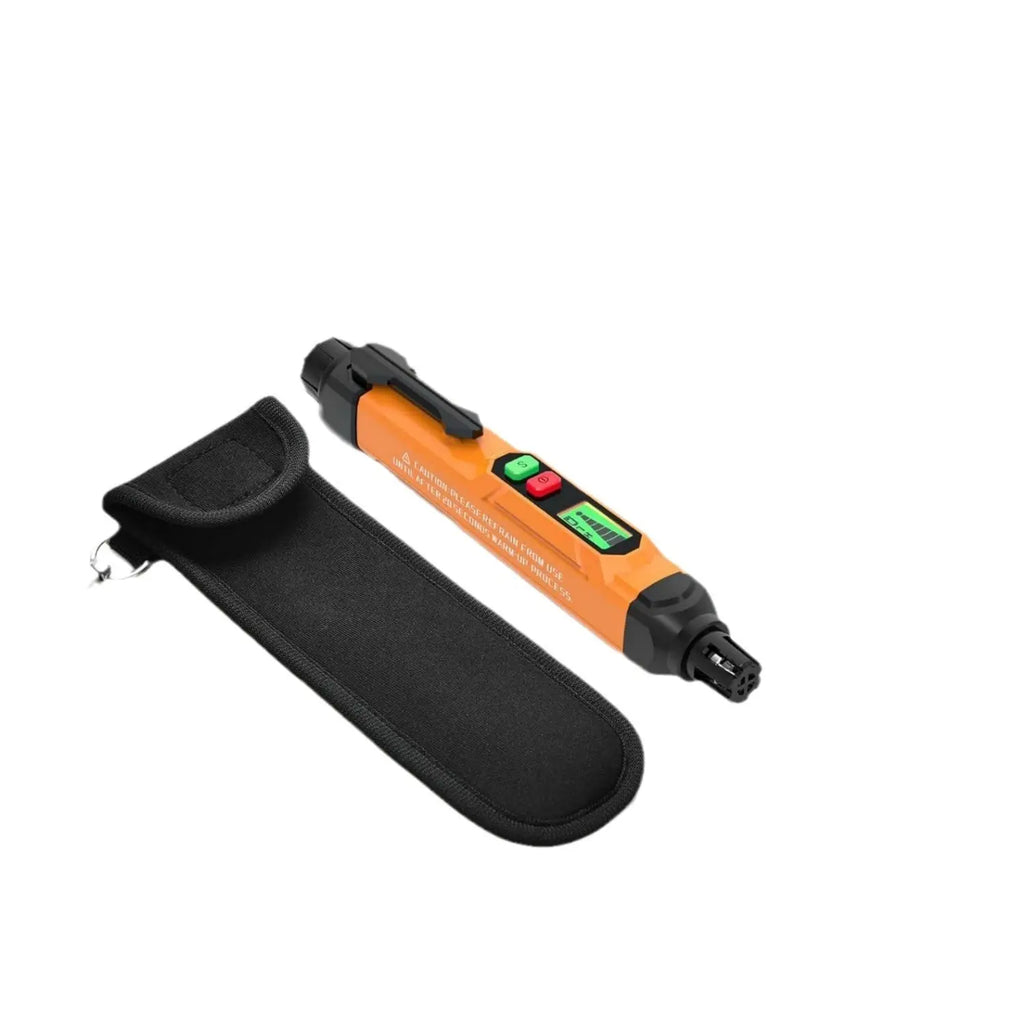 Natural gas sniffer tool placed in tool bag for HVAC work