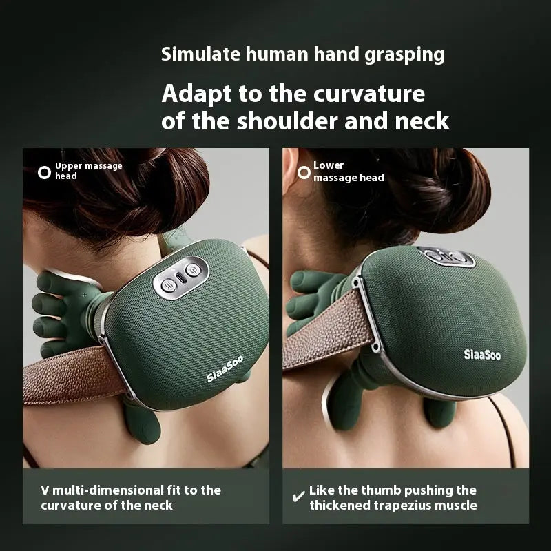 INELECTRON ™ - Neck Shoulder Massager Deep Tissue Shiatsu Back Cervical Massage Machine Bionic Heated Fatigue Relief Relax Muscle ﻿3-Level - Inelectron Store
