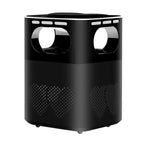 USB-powered mosquito killer lamp in black and white with silent inhalation fan and triple anti-escape technology