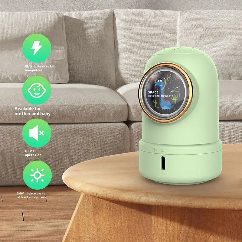 Sky Eye USB photocatalyst mosquito killing lamp in black, white, beige, and green – silent mosquito trap for home or office- available for mother and baby