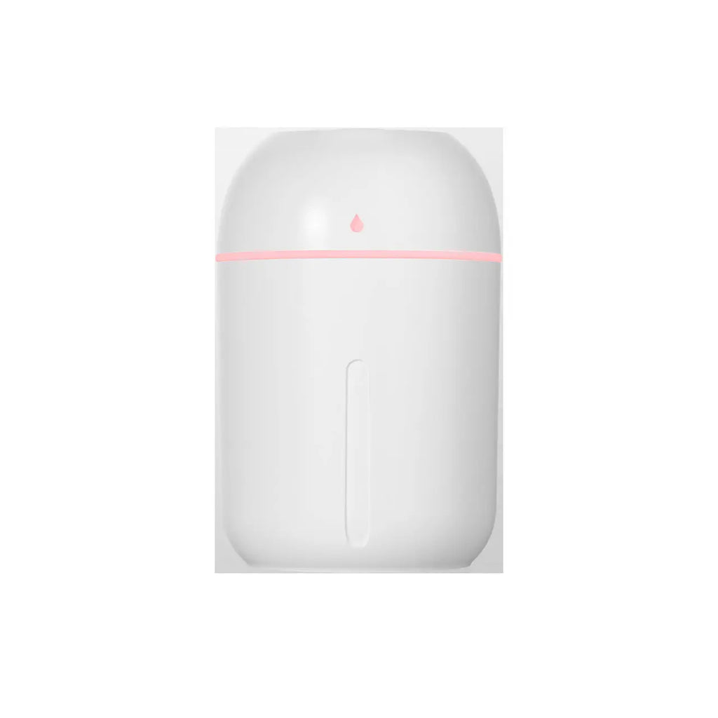 330ml mini USB humidifier in white, pink, and green – ultrasonic desktop mist diffuser for bedroom or office use