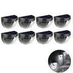 INELECTRON ™ -  Solar Light Outdoor Waterproof Semicircular Fence Lamp Water Drop Effect Wall Lamp Garden Lamp Corridor Lamp Staircase Lamp Inelectron Store