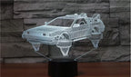 3D sci-fi car night light in seven colors, perfect for children's bedroom and study room decor