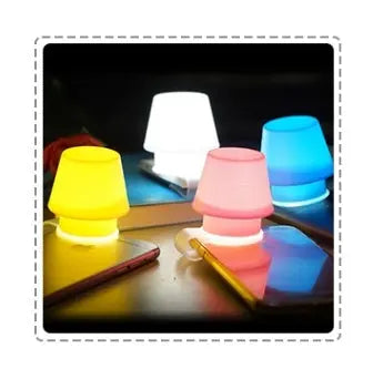 Mabor stylish night light doubling as phone holder in living room