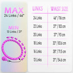 Weighted Hula Circle for Adults, Infinity Hoop Fit plus Size 47 Inch/120Cm, Include 24 Detachable Links and Waist Trainer for Women, Home Workout Equipment