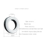 LED selfie ring light with adjustable brightness, compact design, rechargeable battery, perfect for photography, video, and live streaming