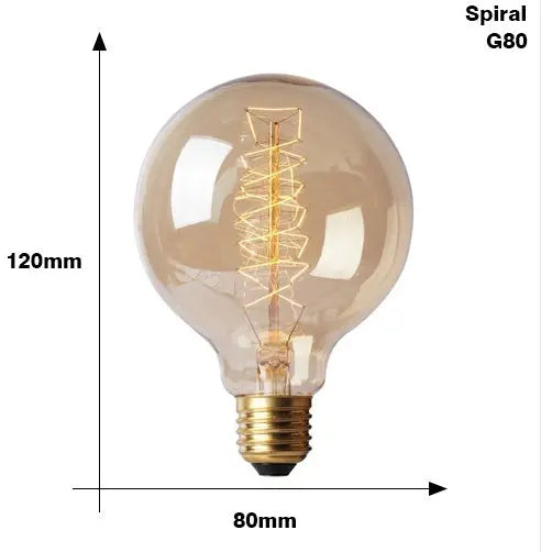 Retro Edison filament bulb with transparent glass and dimmable feature, available in various shapes like ST64, A19, G80 for vintage home lighting