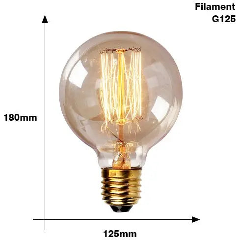Retro Edison filament bulb with transparent glass and dimmable feature, available in various shapes like ST64, A19, G80 for vintage home lighting