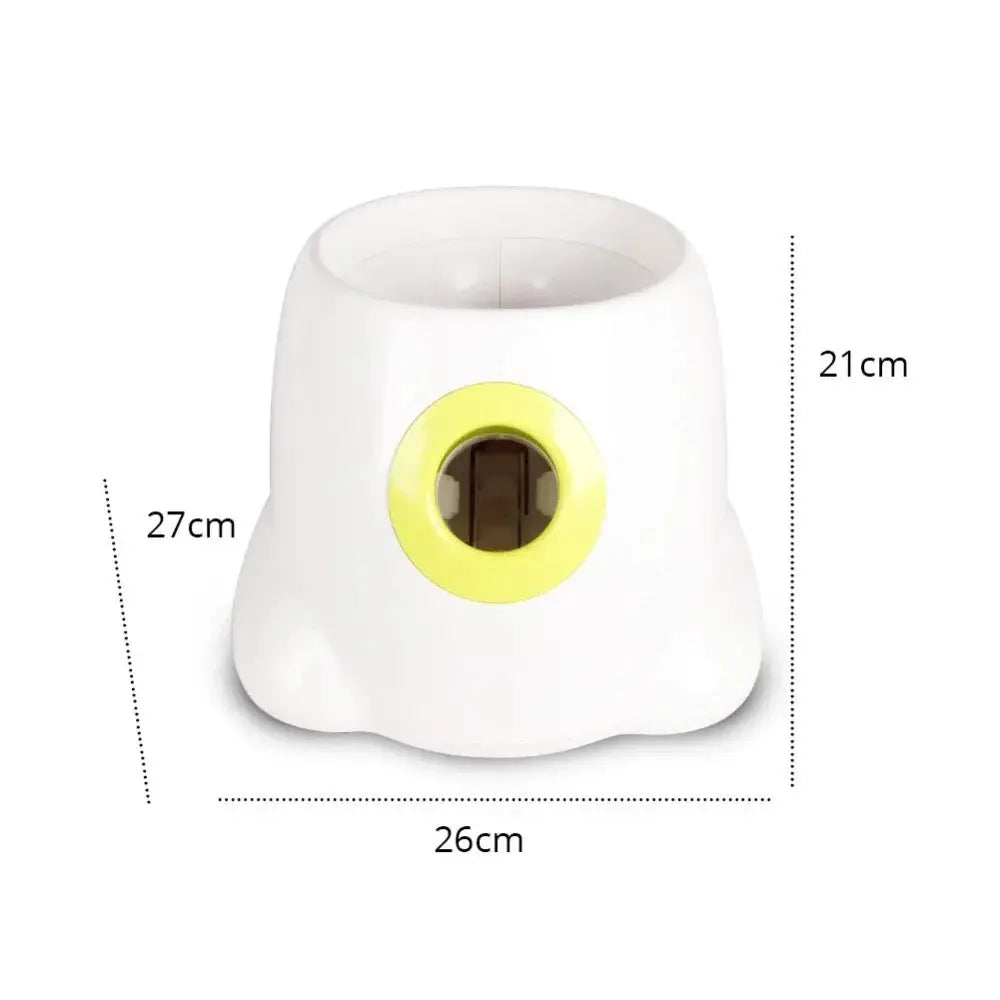 Pet Dog Toys Tennis Launcher Automatic Throwing Machine Pet Ball Throw Device 3/6/9M Section Emission with 3 Balls Dog Training