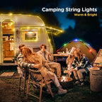 OGERY Camping String Lights, 4 in 1 Quick Storage 32.8FT Rechargeable Retractable String Lights with 8 Lighting Modes, Waterproof Emergency Light Outdoor Led Bulbs Lamp