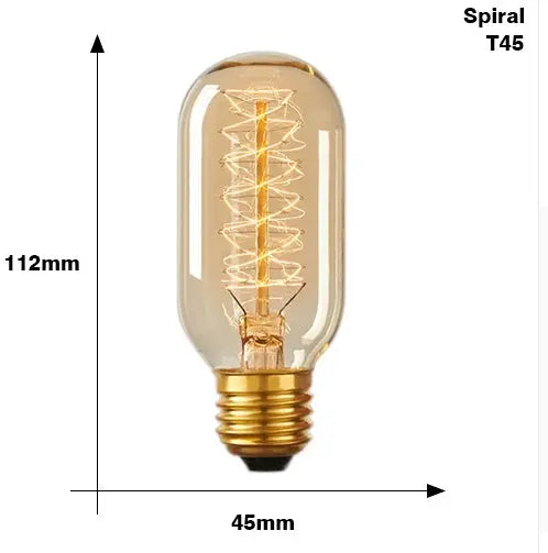 Retro Edison filament bulb with transparent glass and dimmable feature, available in various shapes like ST64, A19, G80 for vintage home lighting