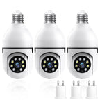 WESECUU Light Bulb Camera 2.4/5Ghz-Wireless 3MP/2MP HD, Infrared Night Vision,Pan/Tilt, 2-Way Audio, Human Detection,Alarm,Alexa Compatible Security