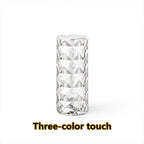 Nordic Crystal Lamp USB Table Lamp with Touch Dimming and RGB Color Changing Light for Bedroom and Home Decor