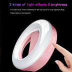WQ20 beauty round fill light with LED lighting, USB rechargeable and adjustable brightness for selfies and vlogs