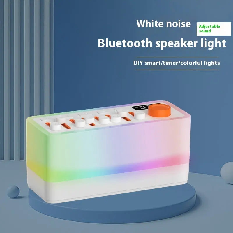 White Noise Sleep Sound Machine DIY Bluetooth-compatible Stereo Light RGB Seven-color Atmosphere Night Light - Inelectron Store