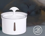 Front view of the white intelligent pet water dispenser with 2.5L capacity