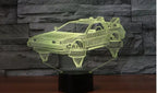 3D sci-fi car night light in seven colors, perfect for children's bedroom and study room decor