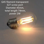 Retro Edison filament bulb with transparent glass and dimmable feature, available in various shapes like ST64, A19, G80 for vintage home lighting