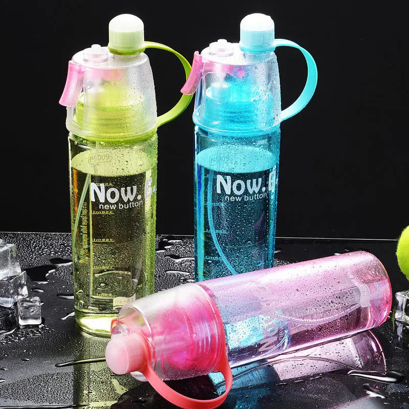 Travel spray bottle for outdoor hydration, featuring mist function and clear scale