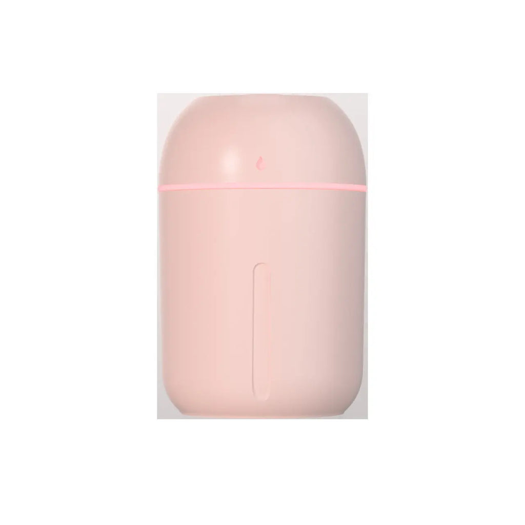 330ml mini USB humidifier in white, pink, and green – ultrasonic desktop mist diffuser for bedroom or office use