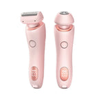 Close-up of USB rechargeable epilator showing hypoallergenic shaving head