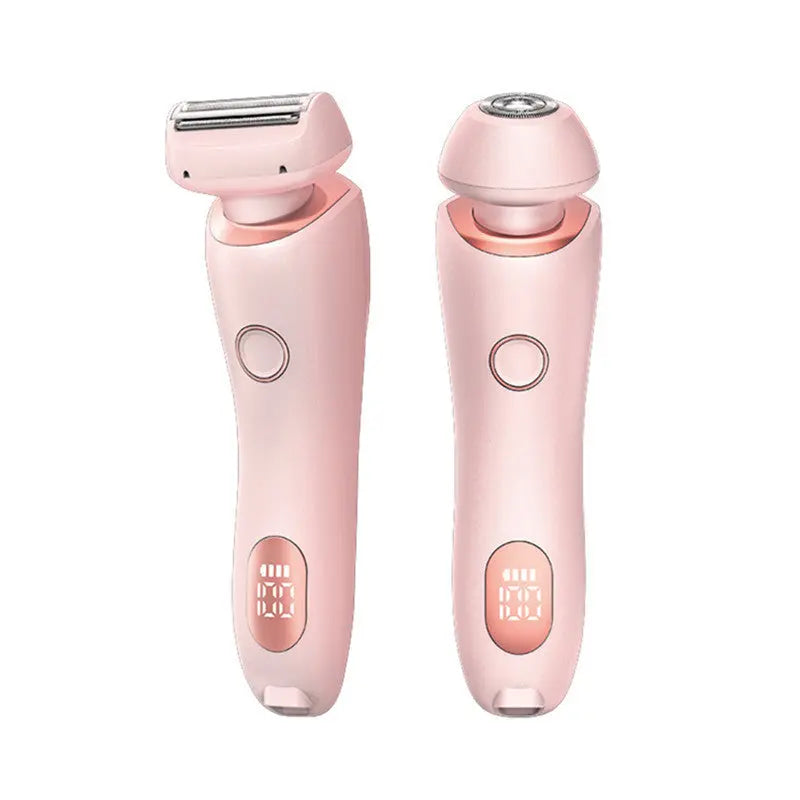 Close-up of USB rechargeable epilator showing hypoallergenic shaving head