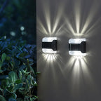 Solar wall lamp for outdoor courtyards with LED lights, waterproof and energy-efficient, perfect for garden or pathway lighting